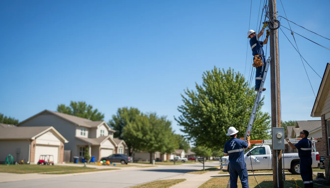 Residential electrician providing installation services in Eunice, MO